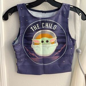 BLACK MILK THE CHILD GROGU STAR WARS CROP TOP FLEECE LINED NWOT SIZE SMALL